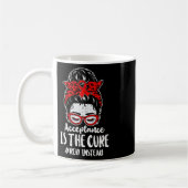 Mug Autisme - Rouge à la place - Acceptation Non Sensi (Gauche)