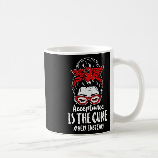 Mug Autisme - Rouge à la place - Acceptation Non Sensi (Droite)