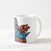Mug Autisme T-Rex Superpower Sensibilisation (Devant droit)