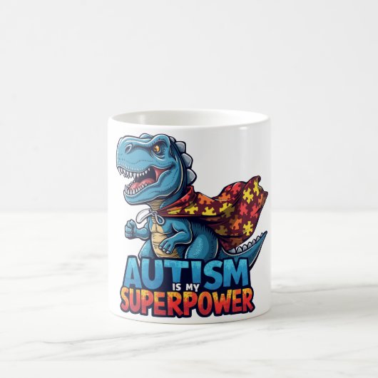 Mug Autisme T-Rex Superpower Sensibilisation (Centre)