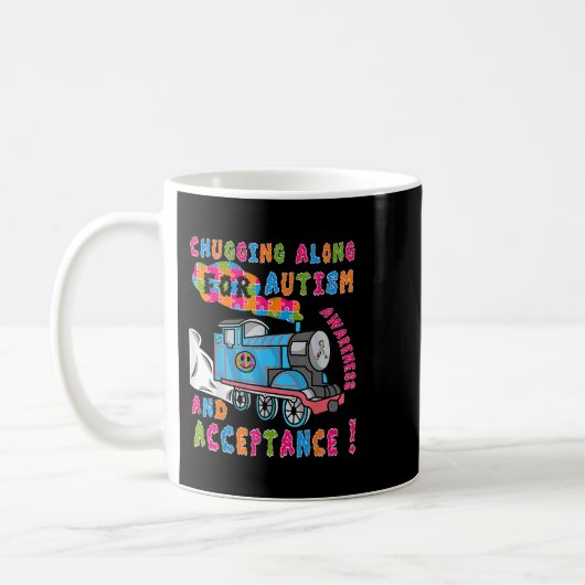Mug Autistic Advocate Acceptation Train Puzzle Cool Au (Gauche)