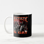 Mug Autistic And Gay Funny Hard Skeleton Meme Bootleg  (Gauche)