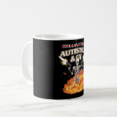 Mug Autistique et Squelette Gay Sensibilisation sur l' (Devant gauche)