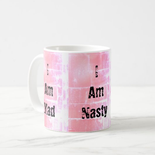 Mug Auto-Expression Texte Rustique Rose Arrière - plan (Devant gauche)