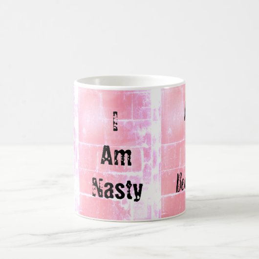 Mug Auto-Expression Texte Rustique Rose Arrière - plan (Centre)