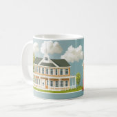 Mug autobus rouge classique, souvent utilisé comme moy (Devant gauche)