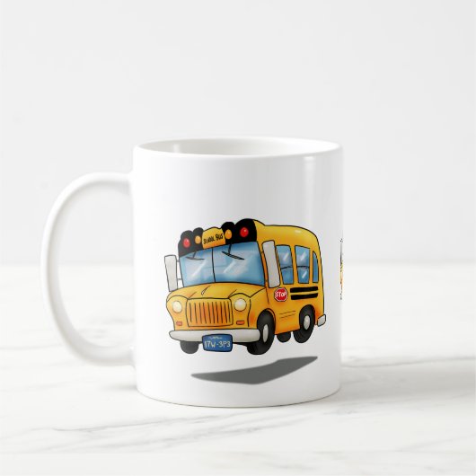 Mug Autobus scolaires de dessin animé (Gauche)