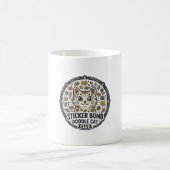 Mug Autocollant Bombe Dessin Animé Chat POD Vector Art (Centre)