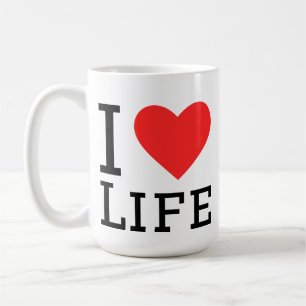 Mug Autocollant carré j'adore la vie