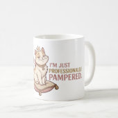 Mug Autocollant Coussin Royal pour Chat Gâté (Devant droit)
