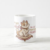Mug Autocollant Coussin Royal pour Chat Gâté (Centre)