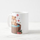 Mug Autocollant de cabine de relaxation de capybara -  (Devant gauche)