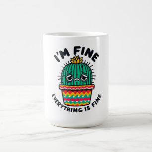 Mug Autocollant de cactus sarcastique drôle - Tout va