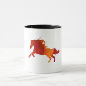 Mug Autocollant de cheval de feu (Centre)