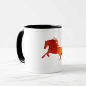 Mug Autocollant de cheval de feu (Devant gauche)