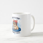 Mug Autocollant de chien de cybersécurité codeur franç (Devant droit)