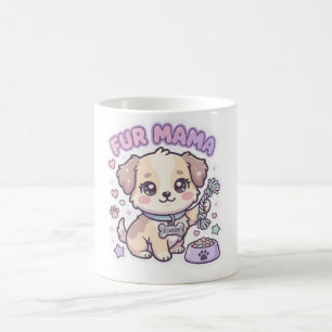 Mug Autocollant de chien pastel Maman fourrure de chio