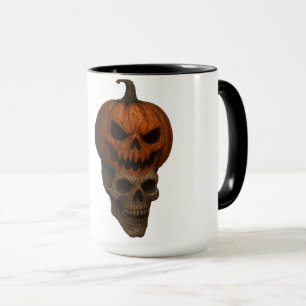 Mug Autocollant de crâne Citrouille d'Halloween réalis