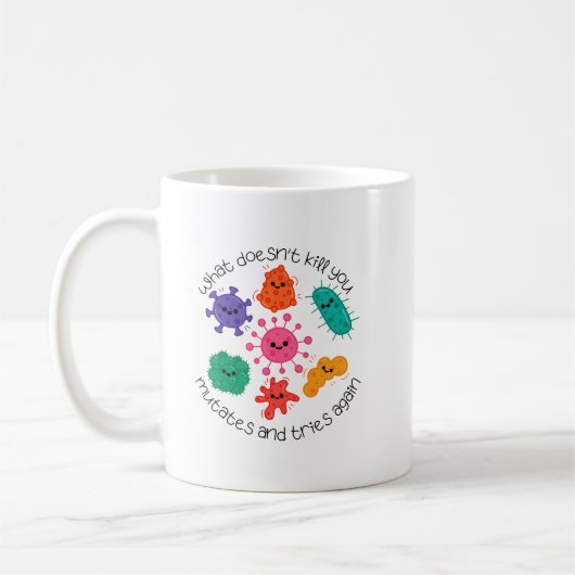 Mug Autocollant de laboratoire scientifique de bactéri (Gauche)