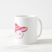 Mug Autocollant de lapin sorcier rose mignon (Devant droit)
