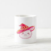 Mug Autocollant de lapin sorcier rose mignon (Centre)