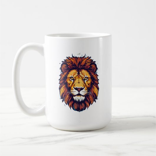 Mug autocollant de lion (Gauche)