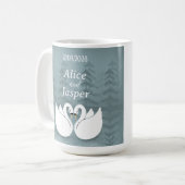 Mug Autocollant de mariage romantique et élégant modif (Devant gauche)