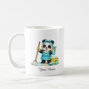 Mug Autocollant de Panda de nettoyage Kawaii Mignon