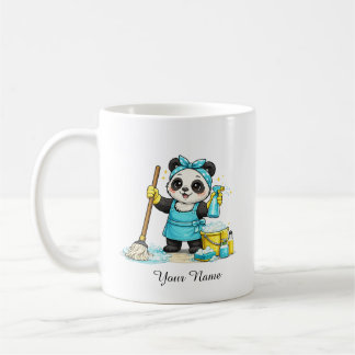 Mug Autocollant de Panda de nettoyage Kawaii Mignon