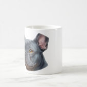 Mug Autocollant de portrait de Frenchie bleu peintre (Centre)