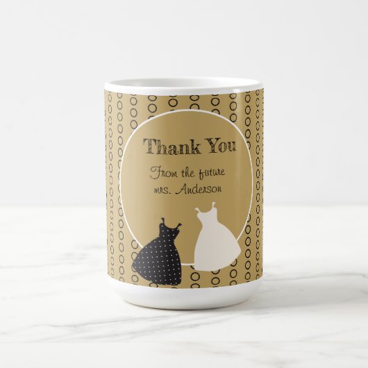 Mug Autocollant d'illustration de douche de mariée mig (Centre)