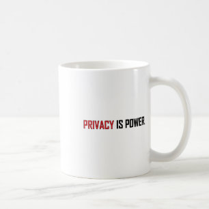 Mug Autocollant La vie privée est une puissance