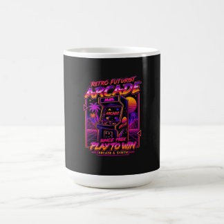 Mug Autocollant néon synthwave Rétro Arcade