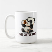 Mug Autocollant premier café Panda (Gauche)