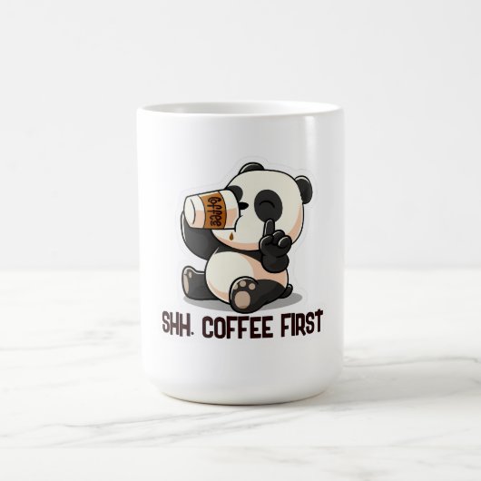 Mug Autocollant premier café Panda (Centre)