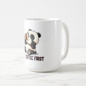 Mug Autocollant premier café Panda (Devant droit)