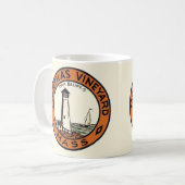 Mug Autocollant rond de Martha's Vineyard (Devant gauche)