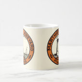 Mug Autocollant rond de Martha's Vineyard (Centre)