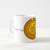 Mug Autocollant Swastik hindou doré (Devant gauche)