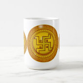 Mug Autocollant Swastik hindou doré (Centre)