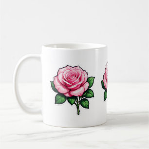 Mug Autocollant transparent rose