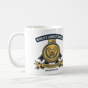 Mug Autocollant Trophée Frenchie Ronfleur le Plus Fort