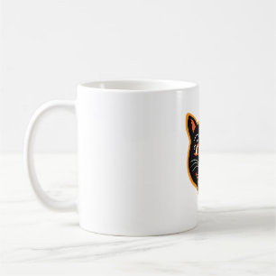 Mug Autocollant Vintage pour chat noir Halloween