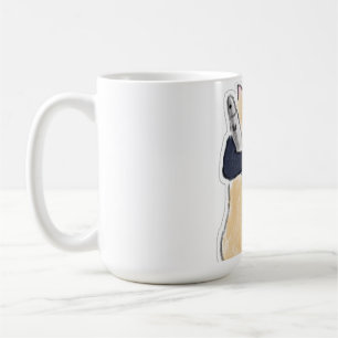 Mug Autocollant vinyle de chat mignon aquarelle tenant