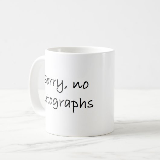 Mug autographes désolé non (Devant gauche)
