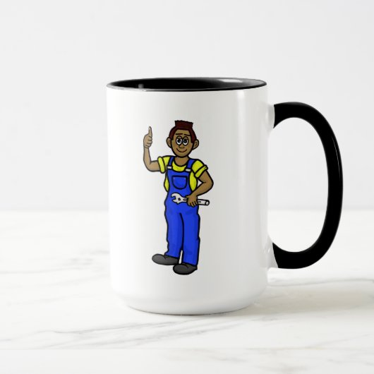 Mug automatique noir ou afro-américain + nom (Droite)