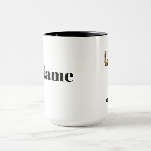 Mug automatique noir ou afro-américain + nom (Centre)