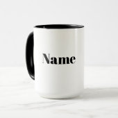 Mug automatique noir ou afro-américain + nom (Devant gauche)