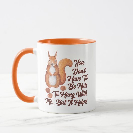 Mug Automne Aquarelle L'Écureuil Ne Doit Pas Être Nuqu (Gauche)