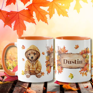Mug Automne automne animal adorable chien personnalisé